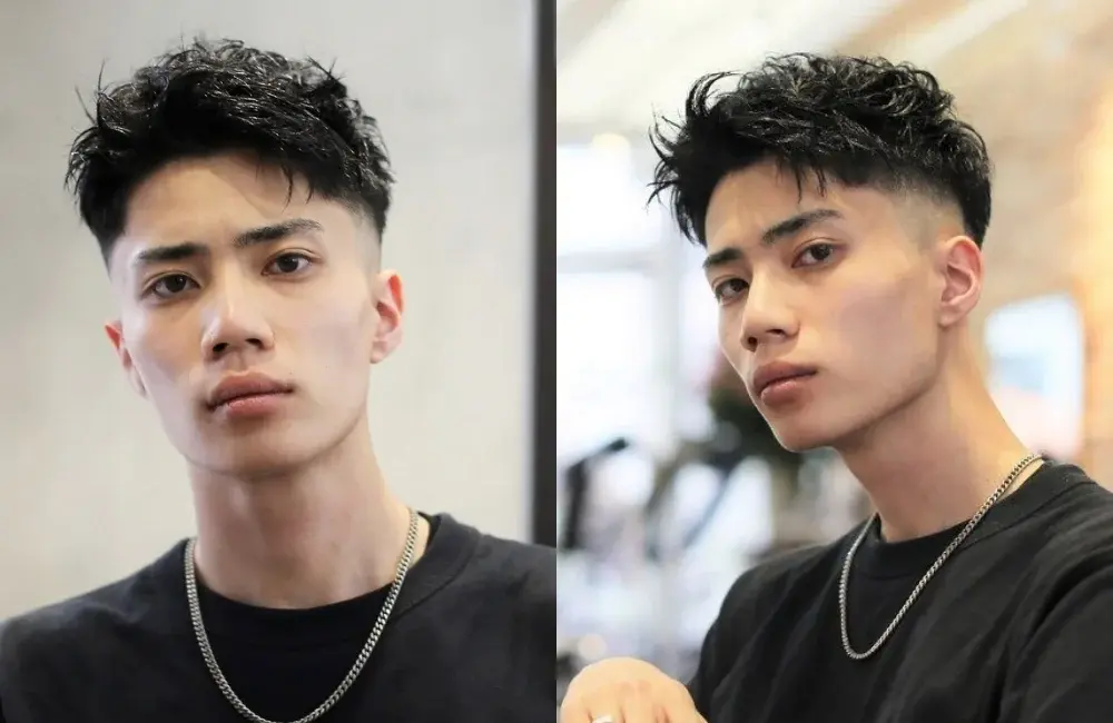 Mẫu tóc Messy Quiff nam fade cá tính