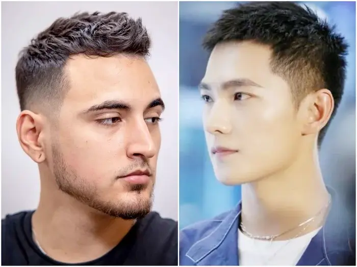 Xu hướng tóc Quiff Fade nam mid fade gọn