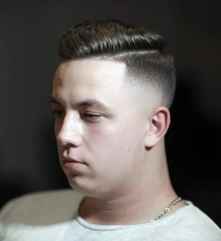Mẫu tóc Side Part Quiff nam fade cá tính