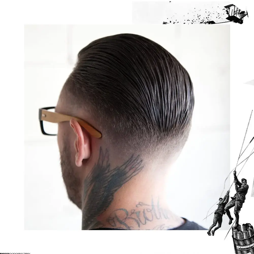Phong cách tóc Slick Back Fade skin fade chuẩn