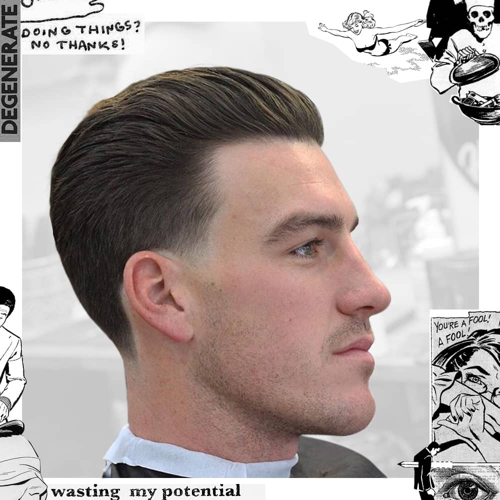 Kiểu cắt tóc Slick Back Undercut cạo hai bên gọn