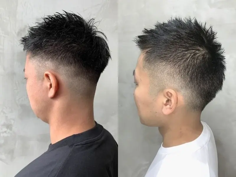 Form tóc Textured Quiff nam gọn sắc nét