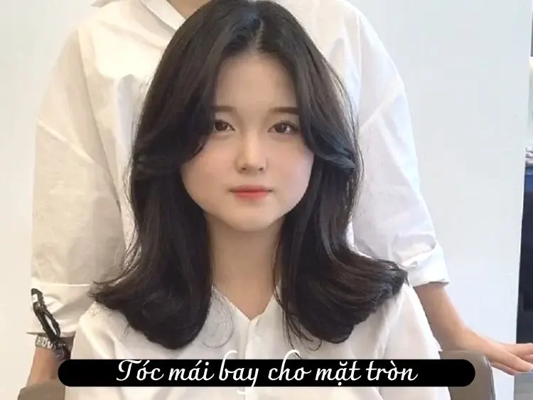 Kiểu cắt tóc mặt tròn Tóc Mái Bay Cho Mặt Tròn Nữ phù hợp nhất Mẫu tóc Tóc Mái Bay Cho Mặt Tròn Nữ tôn dáng mặt