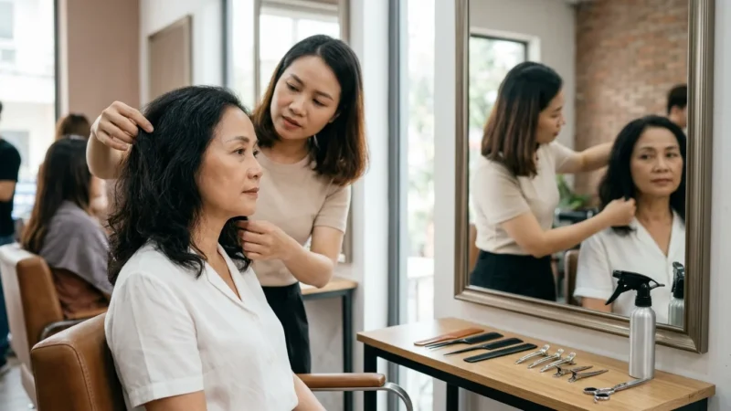 Kiểu Tóc Trung Niên: Chọn Form Dễ Chăm Theo Nhu Cầu Thực Tế