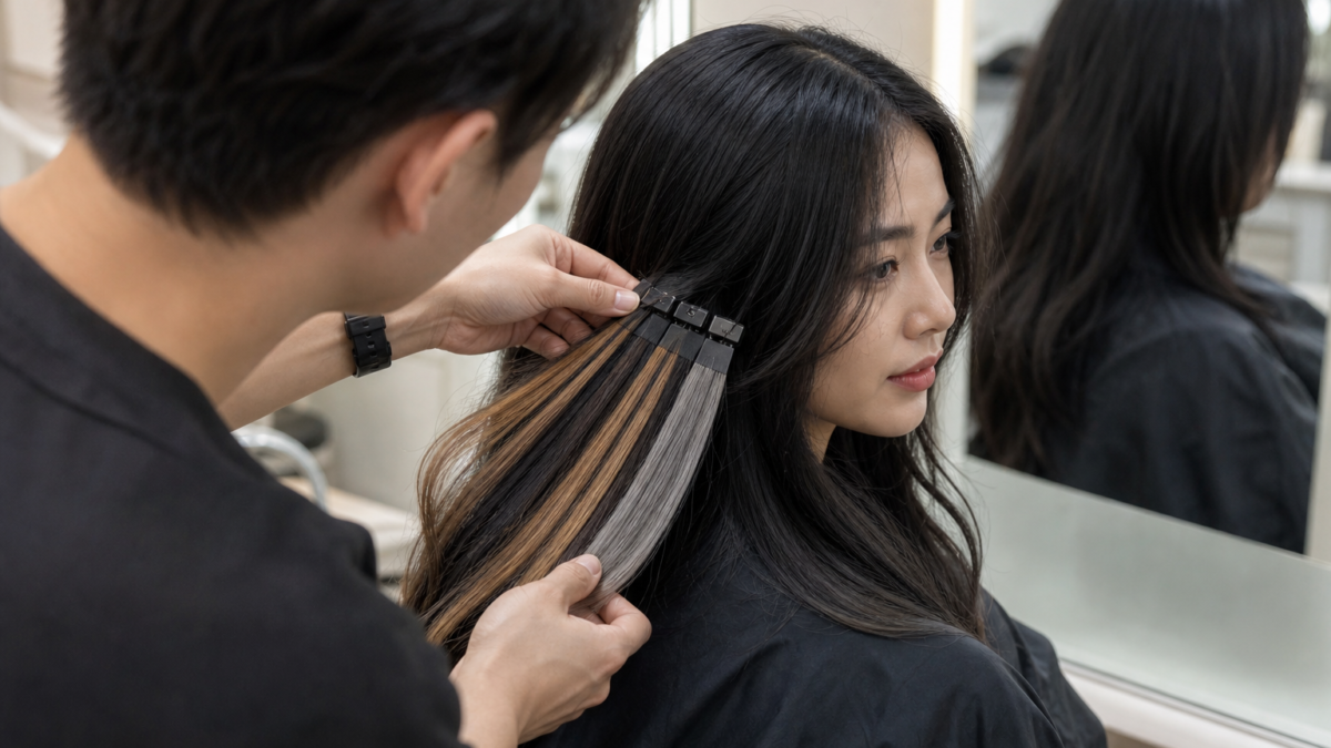 Tóc highlight: cách chọn màu hợp nền đen, da và mức tẩy – ảnh kiểu tóc thực tế
