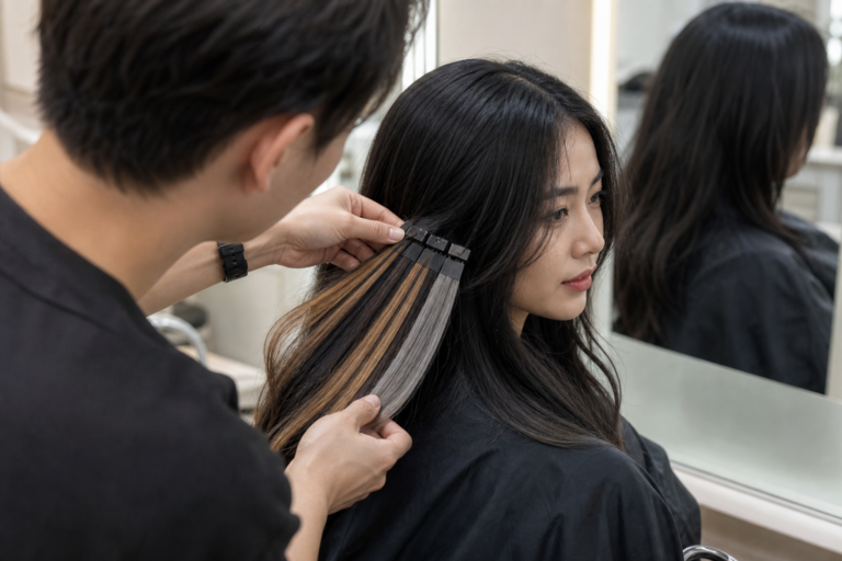 Tóc highlight: cách chọn màu hợp nền đen, da và mức tẩy