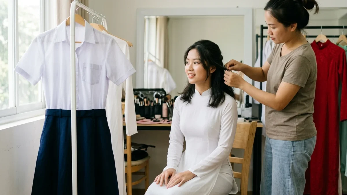 Tóc Kỷ Yếu: Chọn Form Theo Trang Phục, Độ Dài Và Độ Bền Kiểu – ảnh kiểu tóc thực tế